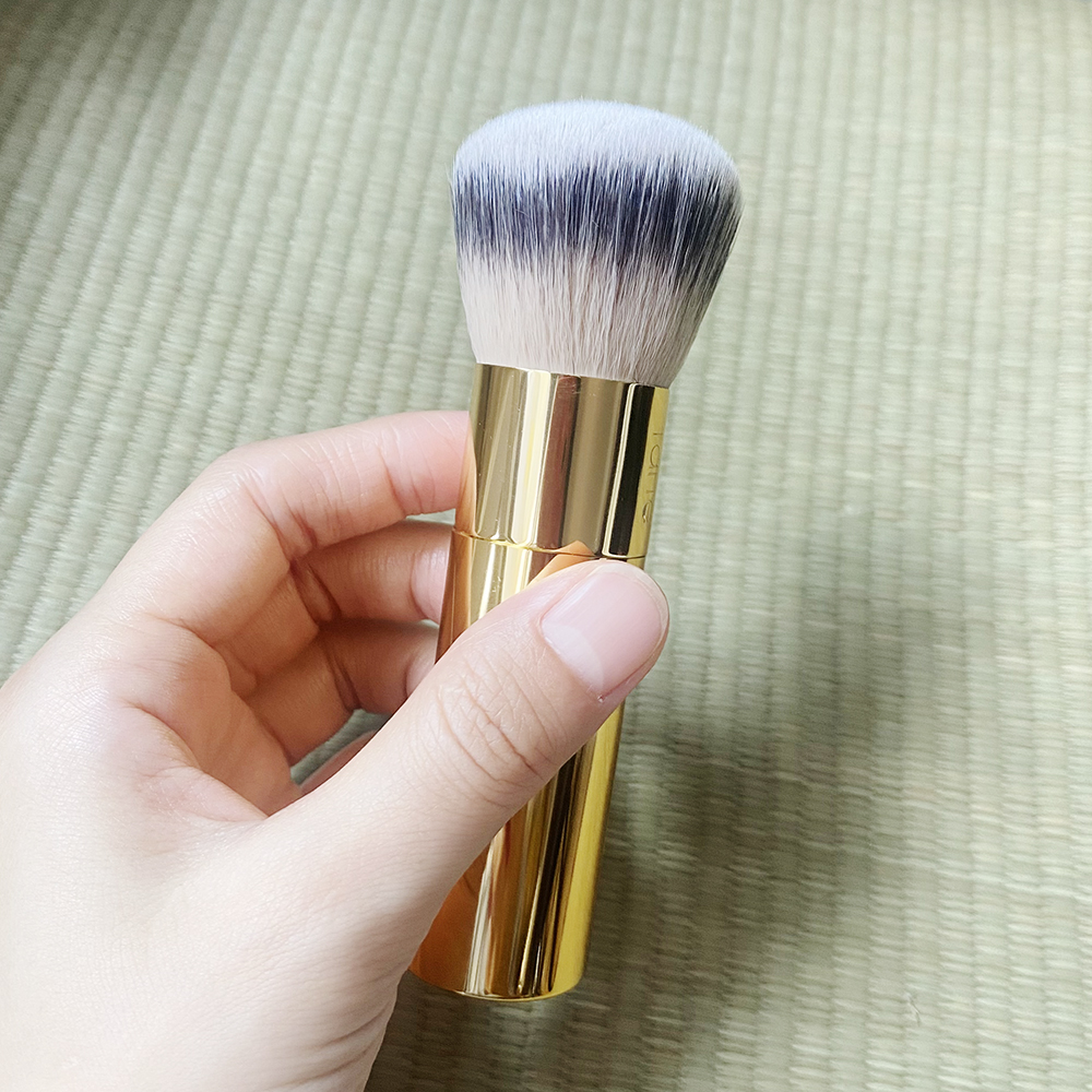 The buffer airbrush finish bamboo foundation Makeup brush Dense Soft Synthetic Hair Flawless Finishing Beauty Cosmetics Brush Tool