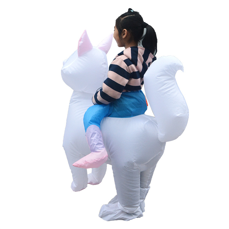 Cute Cat Inflatable Costume for Kids Party Playground Blow Up Suit Animal Anime Clothes Carnival Costume Child Festival Outfits
