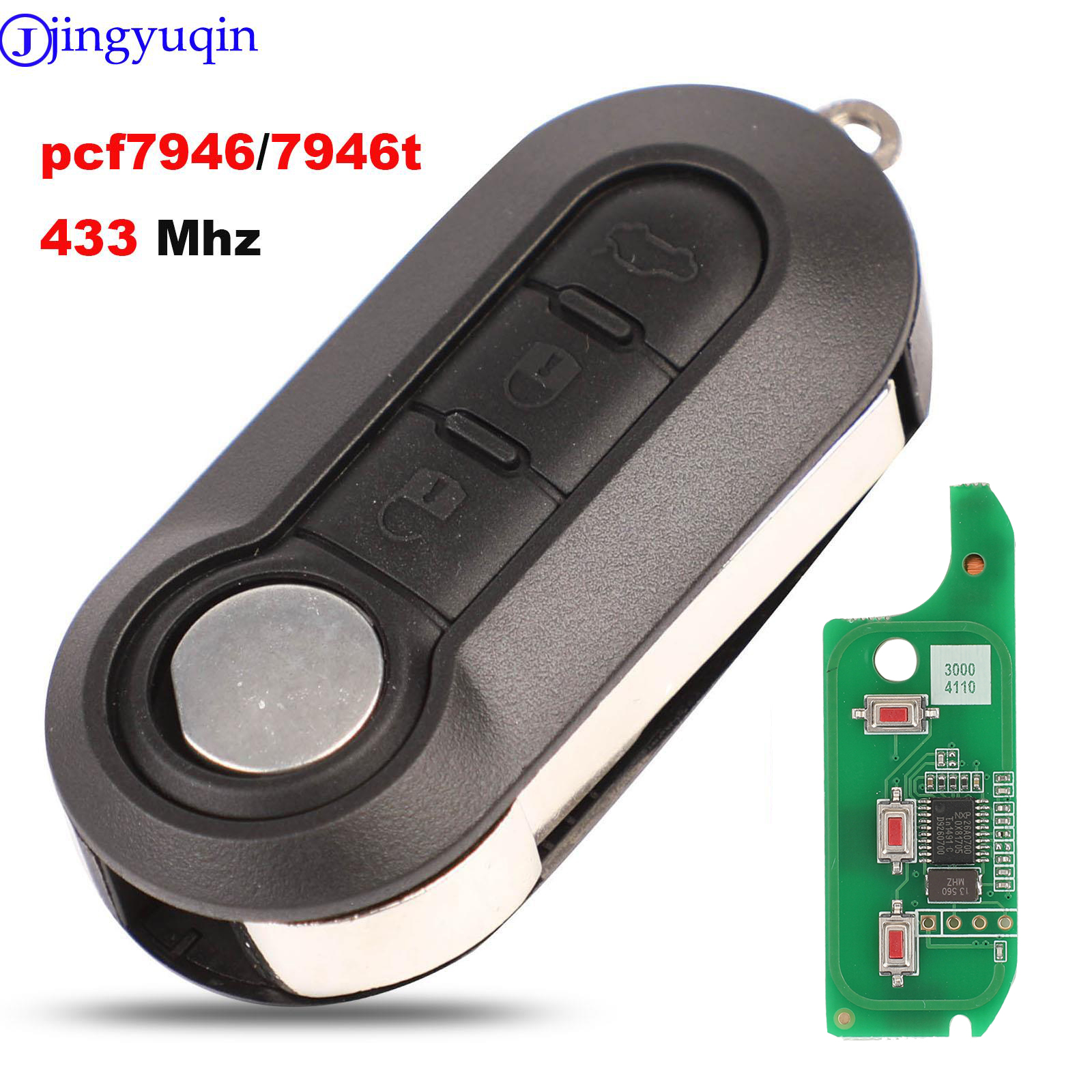 jingyuqin Remote Key Fob FSK PCF7946/PCF7946AT Chip For Fiat 500 Grande Punto For Citroen Jumper For Peugeot Boxer RX2TRF198