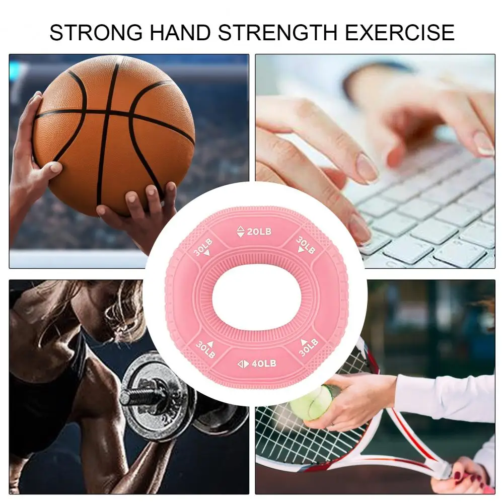 Hand Grip Strengthener with Three Resistance Silicone Hand Grip Trainer Ring for Adults Kids Wrist Strength for Arthritis