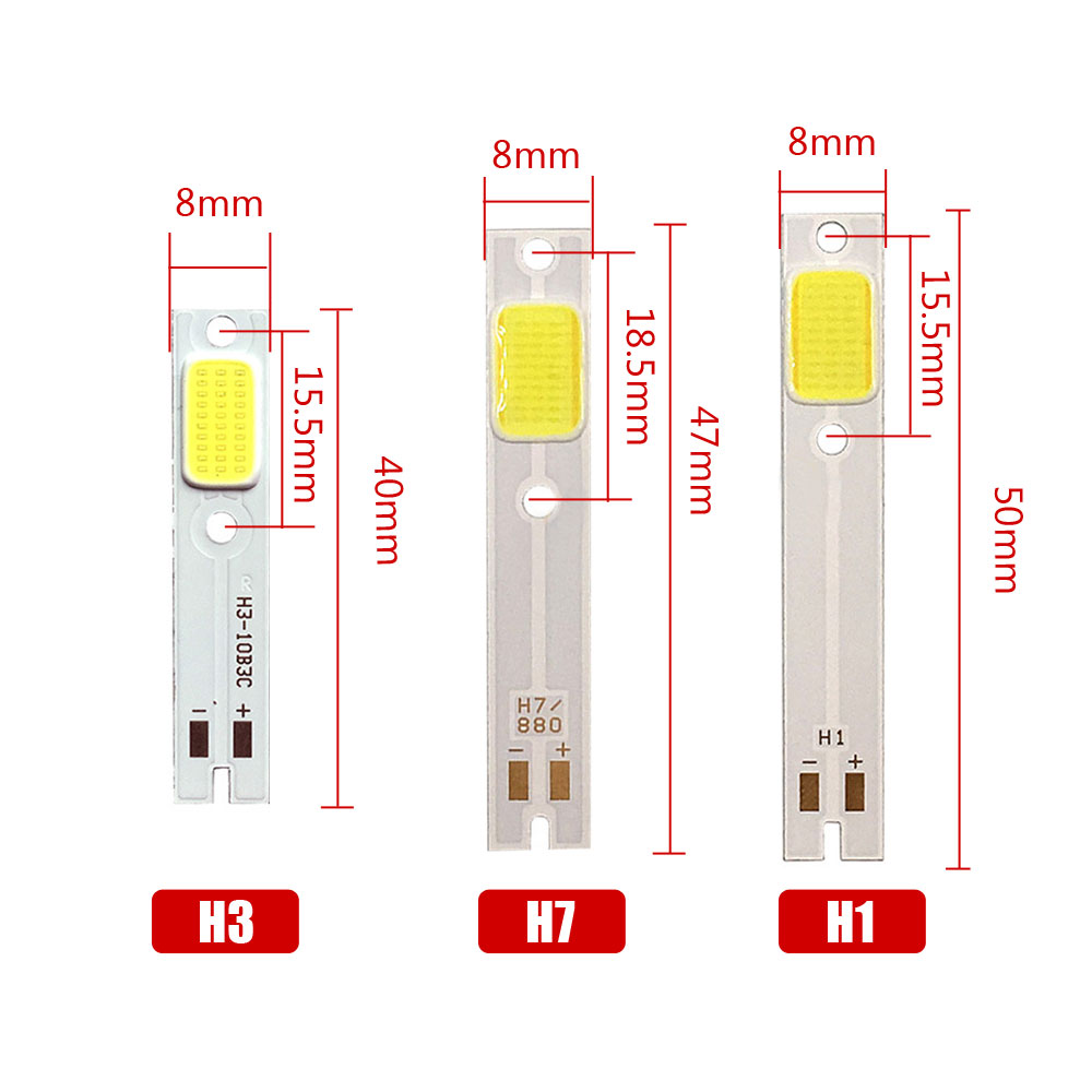 2pcs COB Chips for C6 LED Car Headlight Bulbs H1 H4 H7 HB3 HB4 880 new H13 9004 2025 9007 Auto Headlamp Light Source C6 COB Chip 6000K