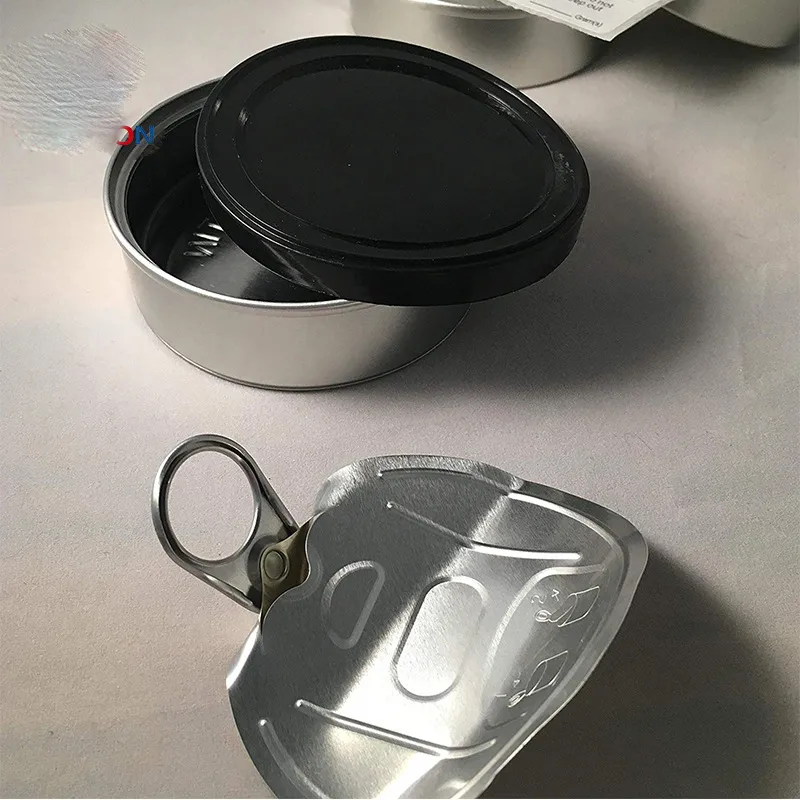 Hand Closed Strain Tin cans handed sealed smart bud jar for dry herb wer packaging Tuna Can Hoop Ring FY8733 0528