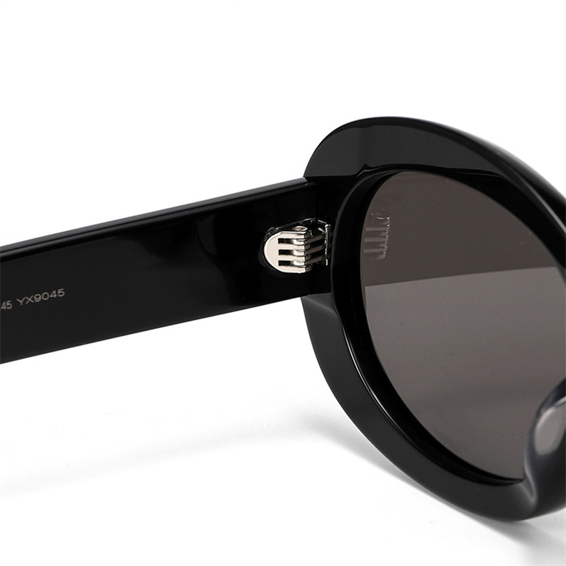 Acetate Sunglasses Women Oval Sun Glasses Frames Nylon Lenses Acetate Thick Butterfly Cellulose Black Tortoise Vintage Retro 9045 IVISTA