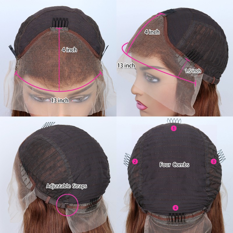 Pre Plucked 13X4 Blonde Front Human Hair Ombre Straight Short Bob Wigs HD Transparent 360 Lace Frontal Wig