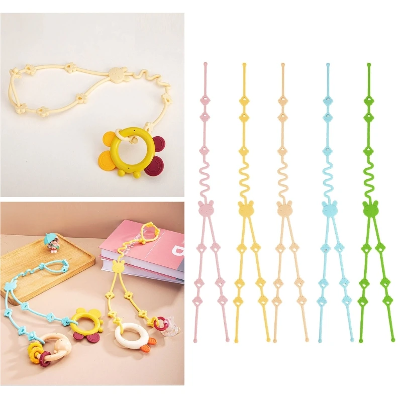d Baby Chain Toddlers Soother Anti drop Rope Pacifier Strap Silicone Teether Toy Dummy Supplies