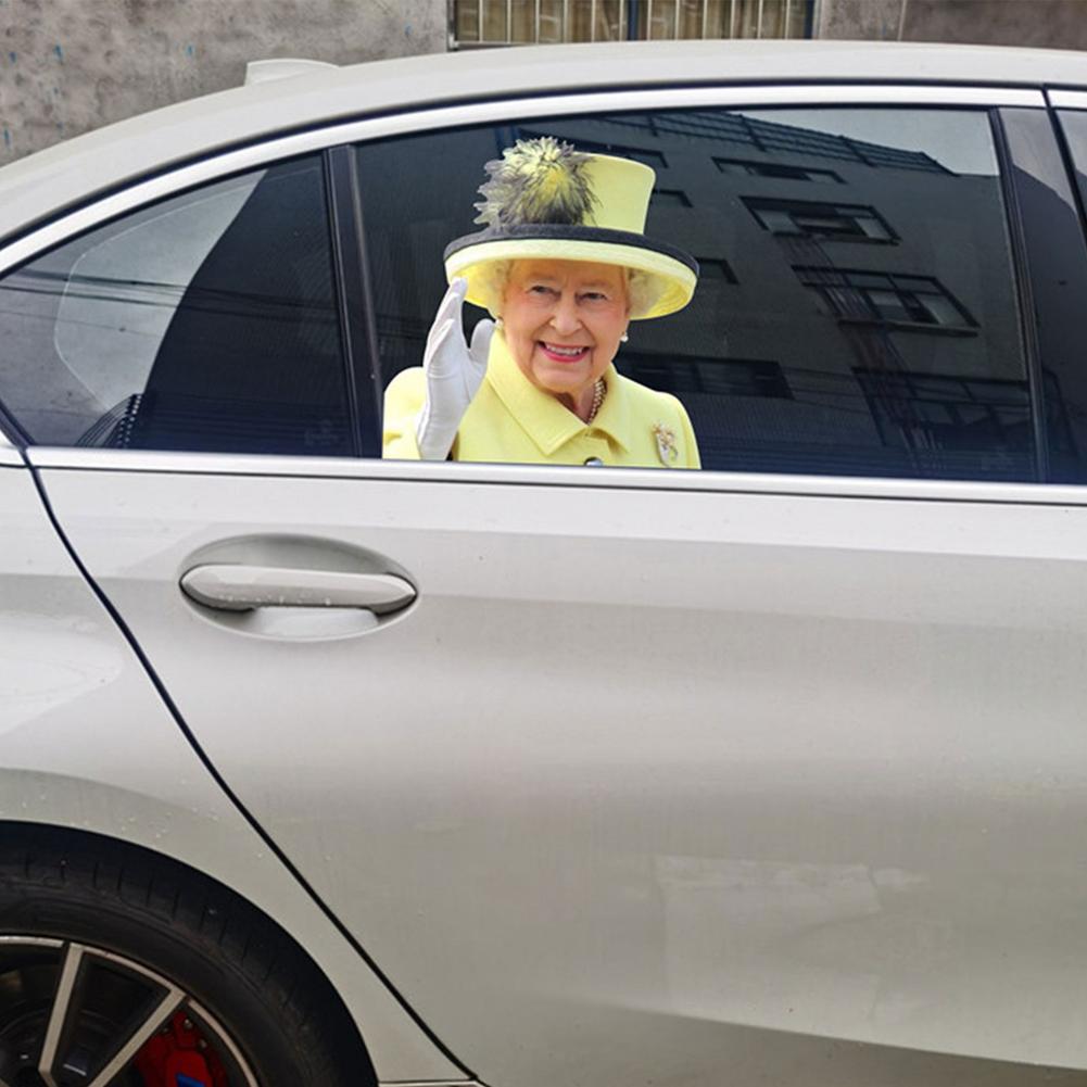 3D Car Window Sticker Funny Celebrity Car Rear Window Sticker Universal Queen Elizabeth Pope Francis Ruth Bader Ginsburg Decals