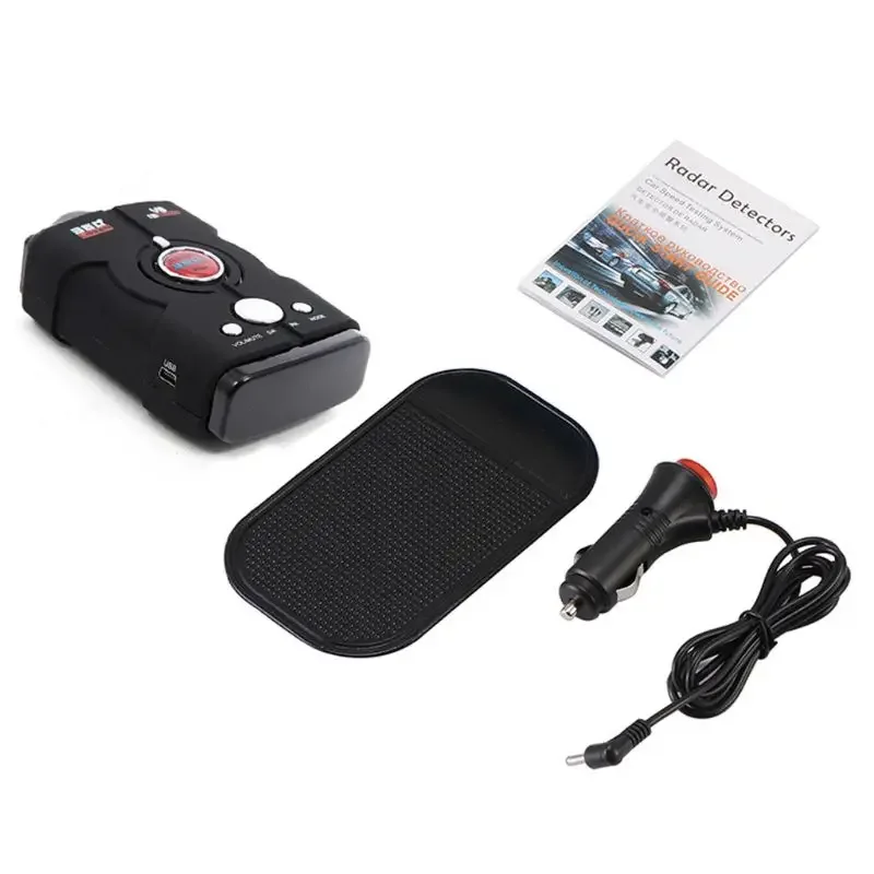V9 Car Radar Detector English Russian Auto 360 Degree Vehicle V8 Speed Voice Alert Alarm Warning 16 Band LED Display