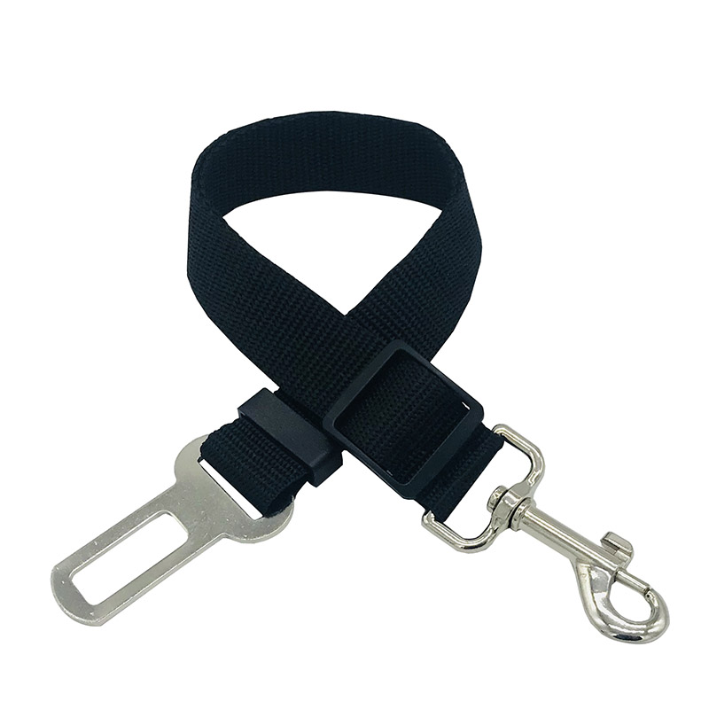 Dog Car Car Seat Belt Safety Protector Pet Accessories Dog Leather Collar Detachable Extendable Traction Rope Shoulder Strap