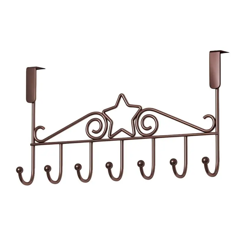 Over The Door Hooks Over Door Hanger Holder Easy Reach 7 Hooks Heavy Duty Over Door Hanger With Extended Arms For Coat Robe