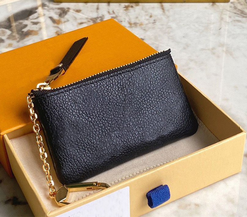 Free Shipping! Special 4 colors Key Pouch Zip Wallet Coin Leather Wallets Women designer purse 62650 with box