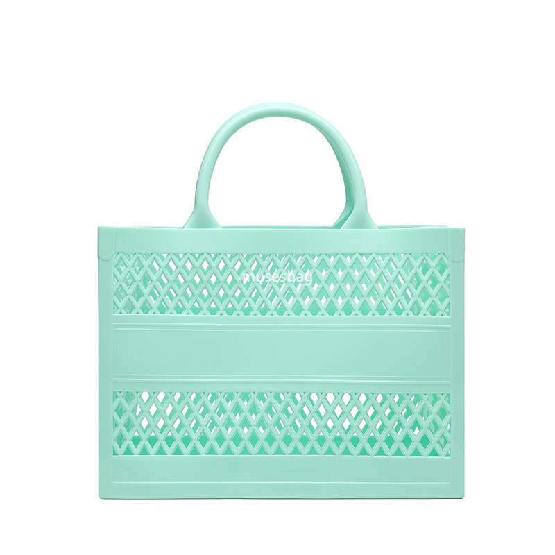 High quality bag for women's fashion Barbie jelly bag beach bag with large capacity storage hollowed out beach bag shopping basket handbag