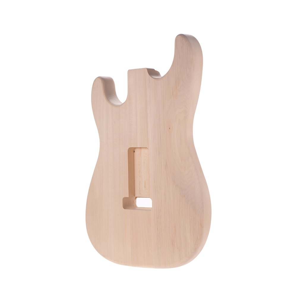 Muslady ST01-TM Unfinished Handcrafted Guitar Body Candlenut Wood Electric Guitar Body Guitar Barrel Replacement Parts
