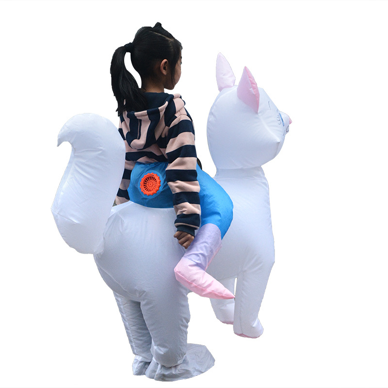 Cute Cat Inflatable Costume for Kids Party Playground Blow Up Suit Animal Anime Clothes Carnival Costume Child Festival Outfits