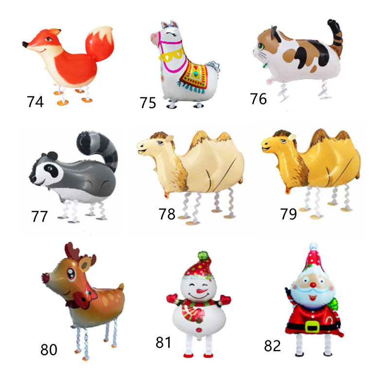 Christmas Snowman Unicorn Walking Balloon Birthday Party Balloons Decoration Event Supplies Alpaca Aluminium Foil Ball Kids Children Gifts