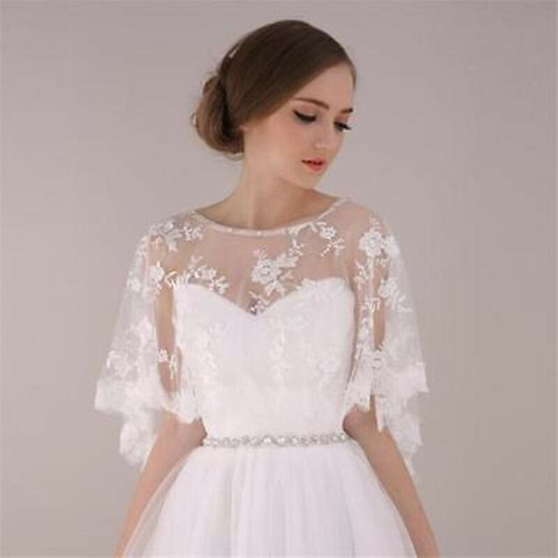 Lace Bridal Bolero Jacket for Wedding Bridemaids Dresses Evening Coat Short Wrap