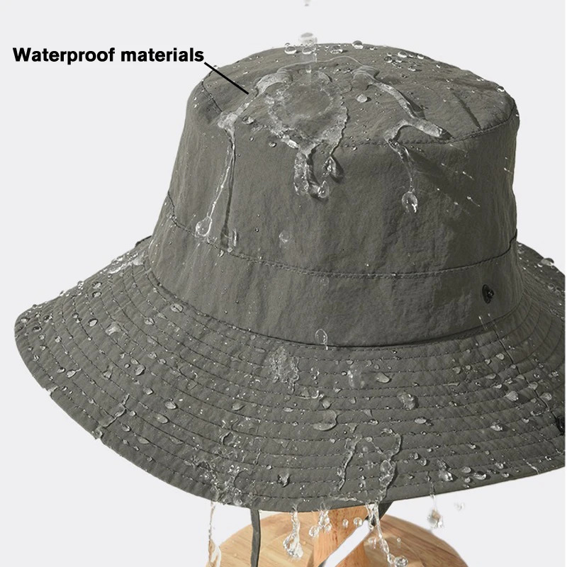 Big size Hiking Waterproof Summer Sun hat Women Sun UPF 50 Bucket Hat Wide Brim Bonnie Hat Outdoor Fishing Fisherman Hat 240528