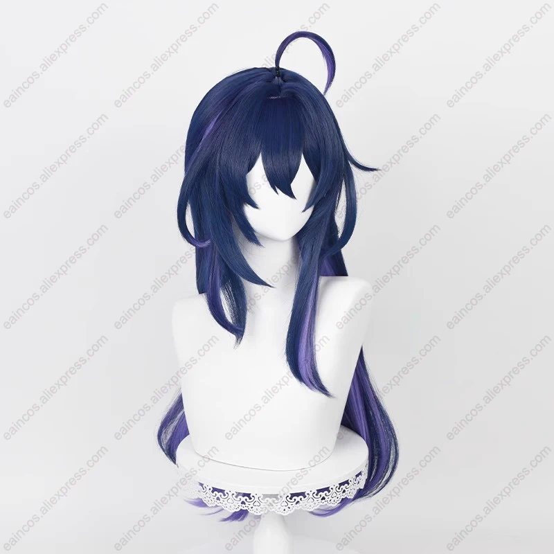 a Cosplay HSR Wig cm Seele Long Dark Blue Mixed Purple Wigs Heat Resistant Synthetic Hair s