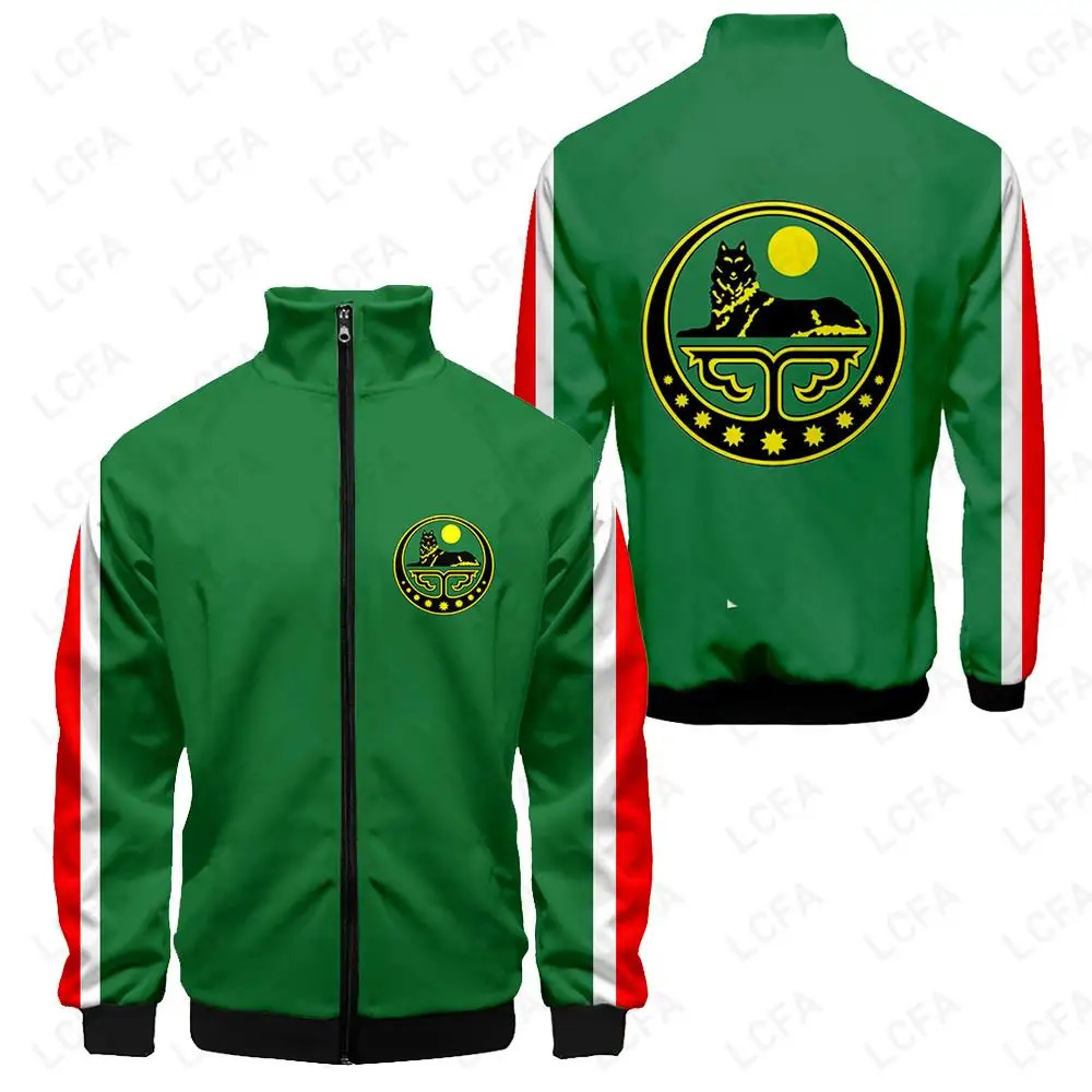 Autumn Chechnya Independent Republic National Flag Long-sleeved Men 3D Casual T-shirt Trousers Clothes Tracksuit Sweatpant Suit 240517