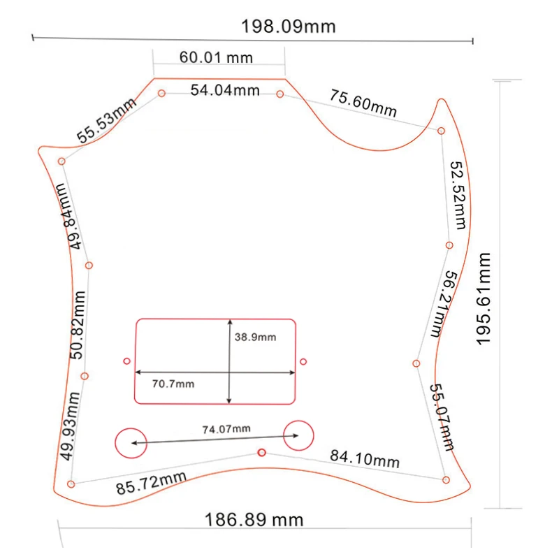 Pleroo Guitar Parts - For Gib Standard SG Full Face Guitar Pickguard Route Bridge PAF Humbuckers Scratch Plate