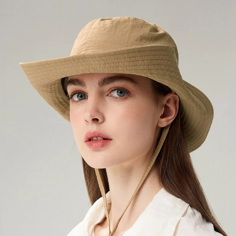 Big size Hiking Waterproof Summer Sun hat Women Sun UPF 50 Bucket Hat Wide Brim Bonnie Hat Outdoor Fishing Fisherman Hat 240528