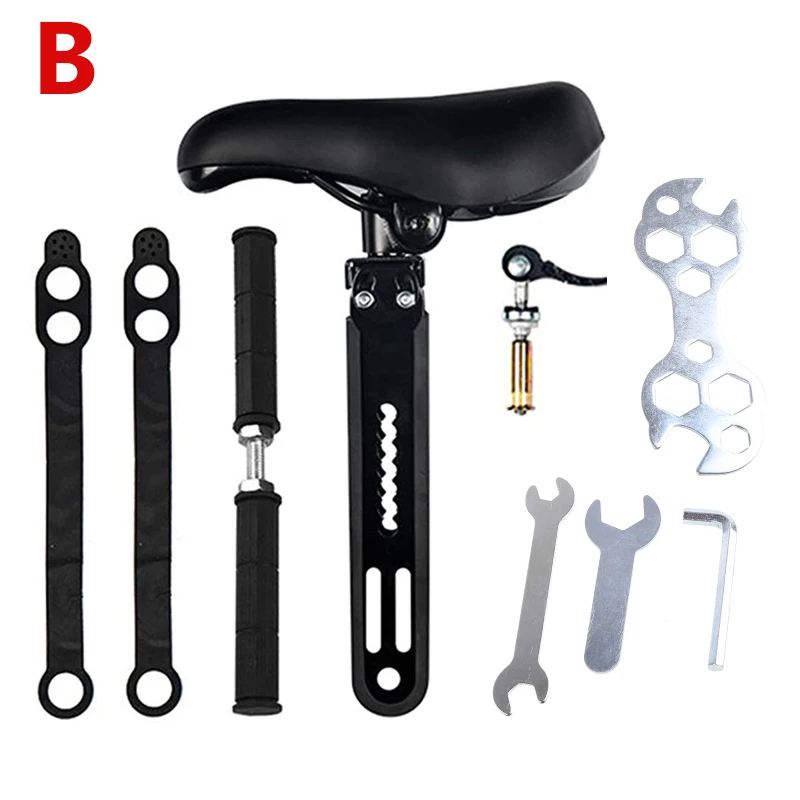 Kids Bike Seat w/Handlebar Attachment, Detachable Front Mounted Child Bicycle Seats w/ Foot Pedals ,for All MTB