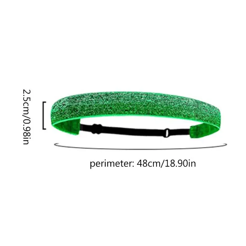 hot sale Elastic Headbands Sparkly Glitter Non-Slip Thin Stretch Sports-Headband Stretchy Hair Accessories Yoga Sport Head Wrap