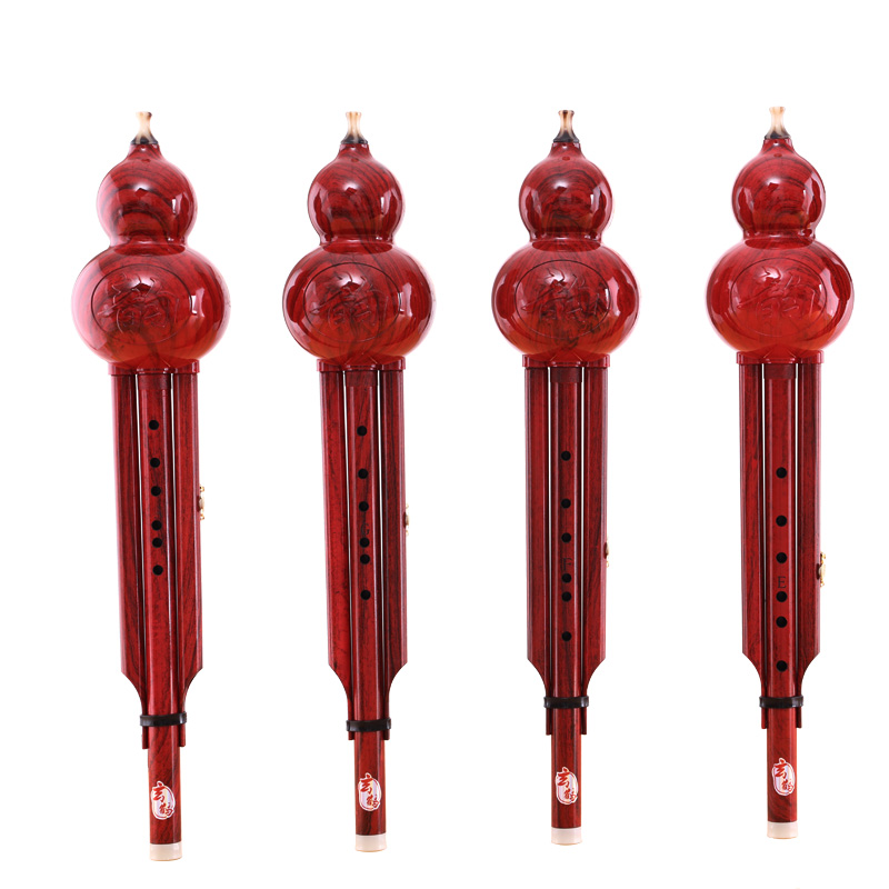 Handmand Resin Hulusi Flute Improved Bass D AGF E Tone Hulusi Two-tone Folk Chinese Musical Instrument Professional Flauta