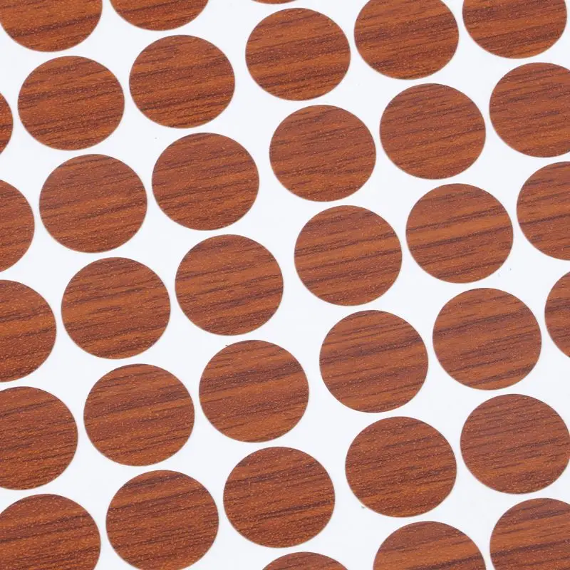 108Pcs 21mm Wooden Furniture Self Adhesive Cabinet Screw Cap Covers Hole Stickers