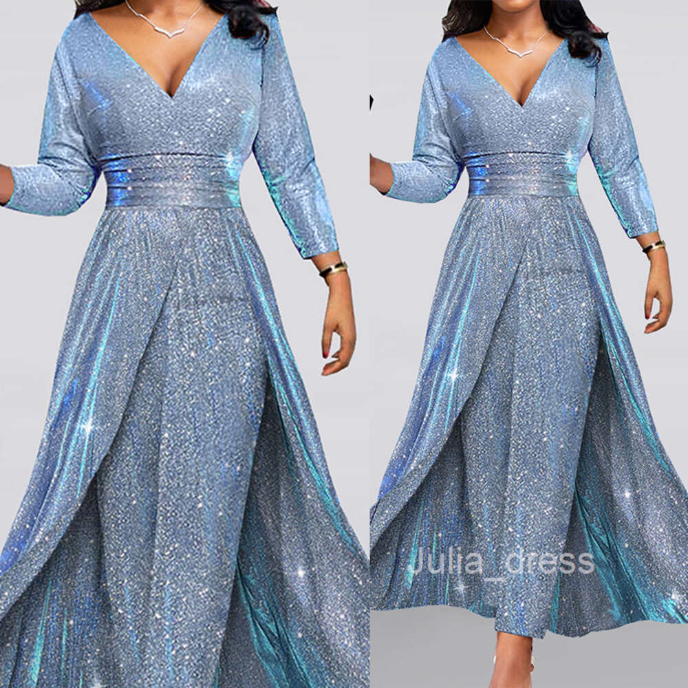 2024 Banquet Dresses Skirt Instagram Double Sided Sequin Large Skirt Flap Bra Sexy Fashion jumpsuit