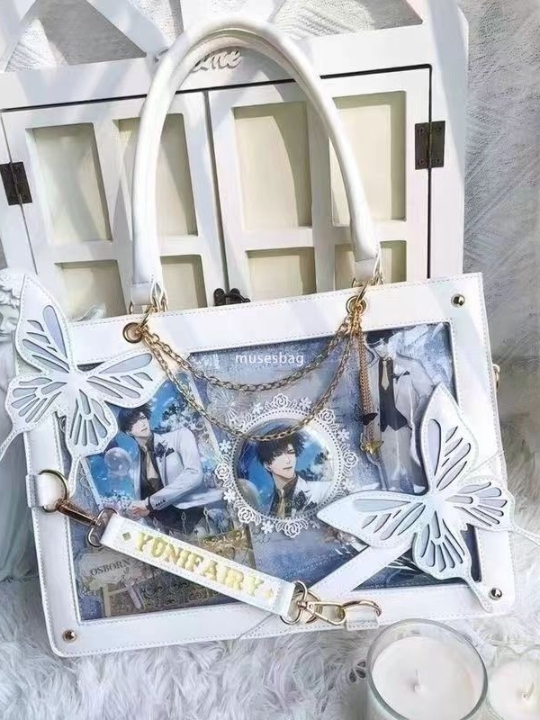 Authentic original butterfly design women's bag, large capacity Y2K bag male and female designer bag cartoon handbag shoulder bag