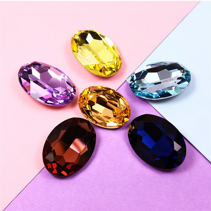 10pcs Oval Strass 3D Diamond For Clothes Jewelry Stones Crystals Glass Rhinestone Nail Art Decorations Cristal Cristales 3002