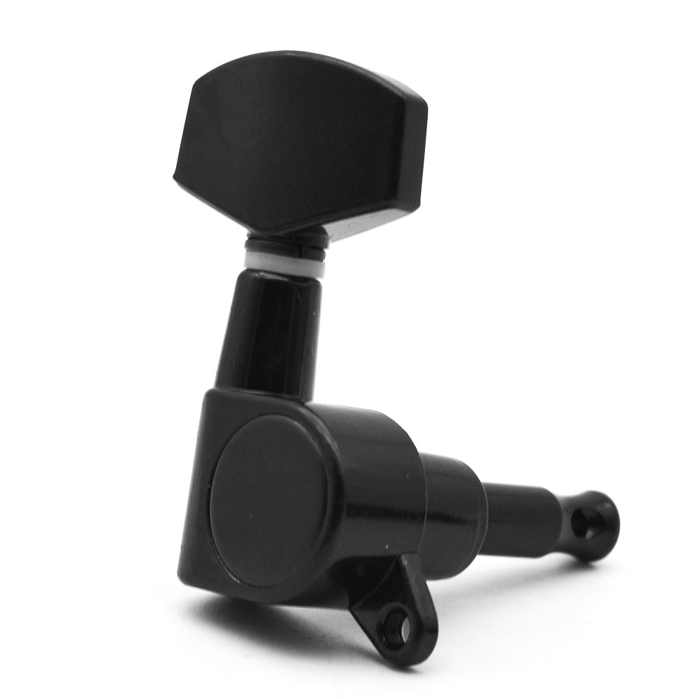 6pcs Guitar Tuning Pegs Key Tuner Machine Head for Electric Acoustic Guitar Chrome Black