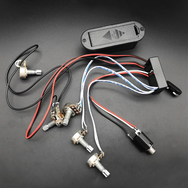 2/3 Band Eq Equalizer Preamp Circuit Active Bass Pickup with Control Knobs Guitar Pickup Control System