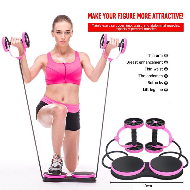 hot sale Indoor Multifunctional Abdominal Muscle Trainer Twist Waist Arm Power Gym Equipment Portable Home Gym Exercise Abs Wheel Roller