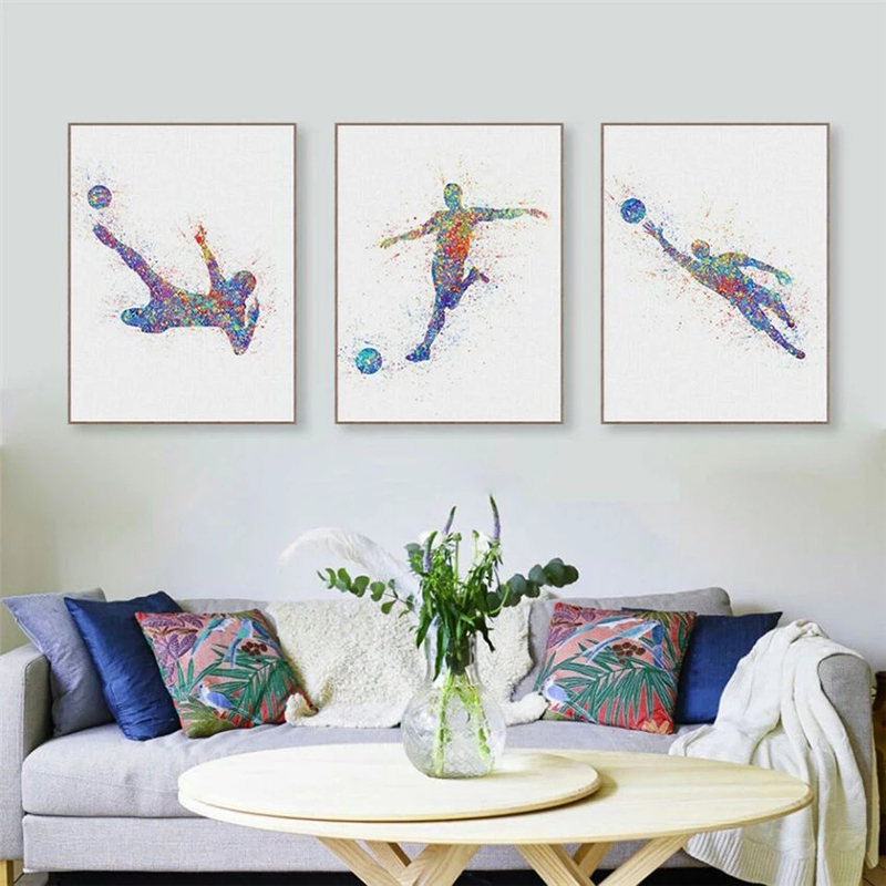 Modern Abstract Football Art Poster Football Star Poster Canvas Printing Painting Living Room Children's Room Home Decoration