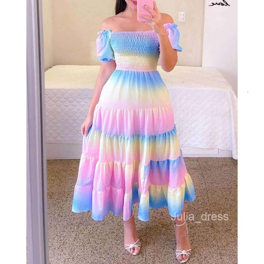 2024 Spring/Summer New Dress Art French Fresh Print Fashion Womens Wear