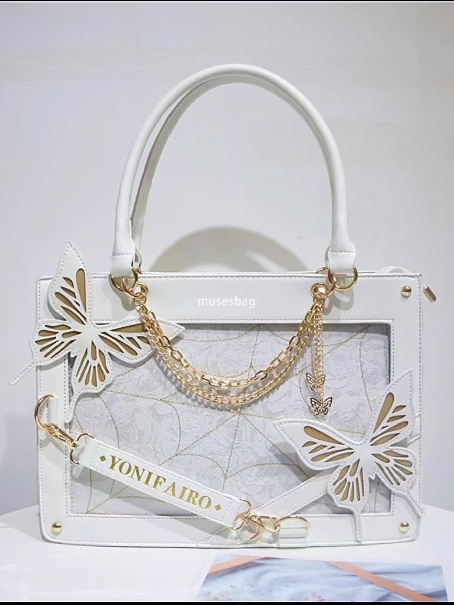 Authentic original butterfly design women's bag, large capacity Y2K bag male and female designer bag cartoon handbag shoulder bag