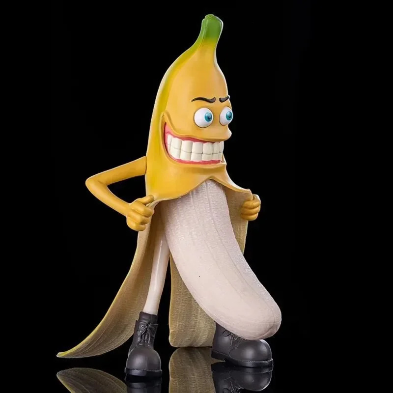 Creative American Tech Tabletop Decorations Evil Banana Tabletop Decoration Obscene Spoof Toy Resin Crafts Holiday Gift 240527