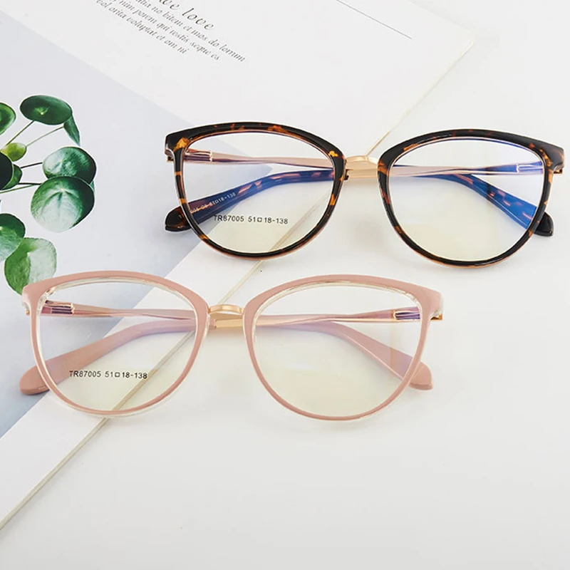 Full Rim TR Frame Glasses For Female Square Shape High Quality Arrival Anti-Blue Light Myopia Eyewears 240528