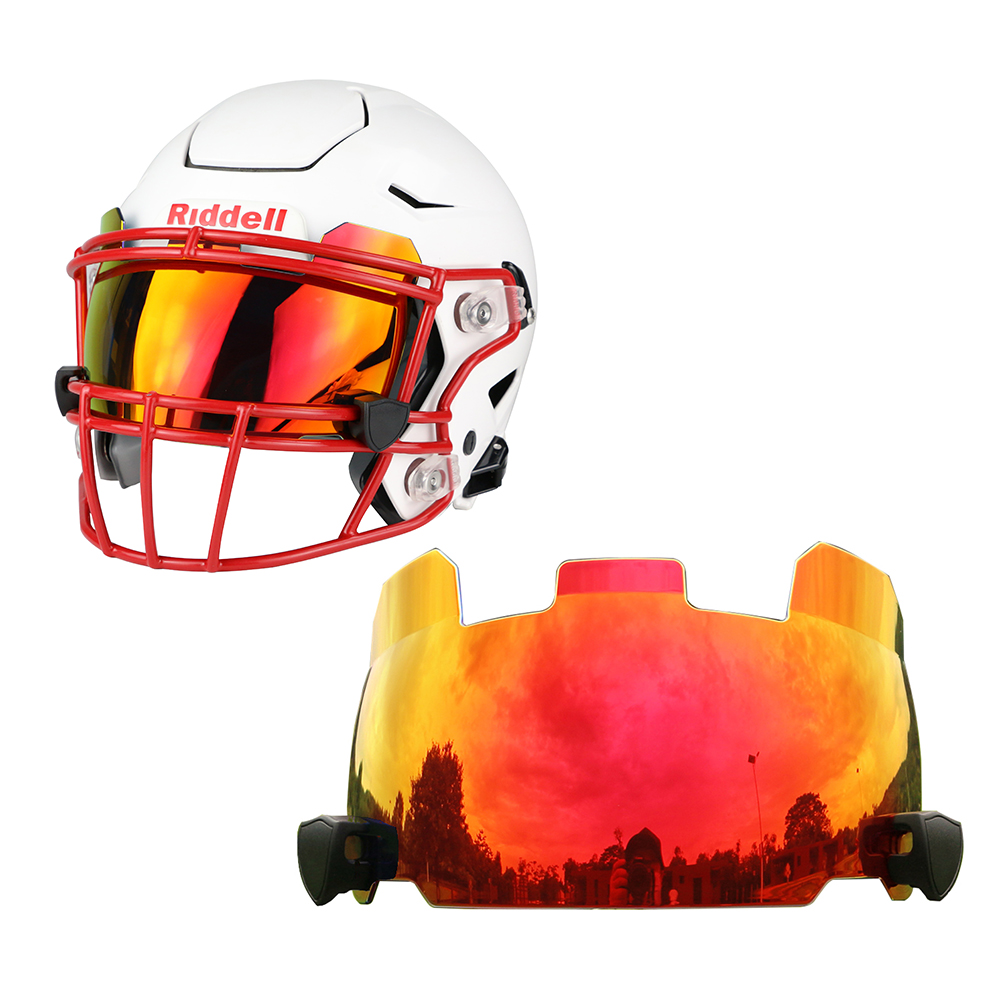 Universal American Football Helmet Visor Rainbow Chrome Eye Shield Visor with Clips