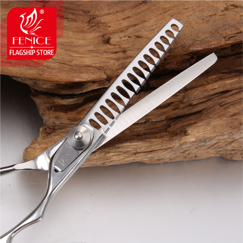 Fenice Professional Shears Dogs 6 inch 16 teeth 70% Thinning Scissors Pet Grooming Scissors Animal Haircut Supplier