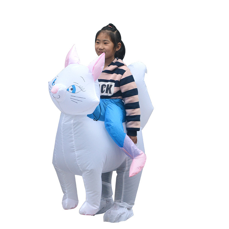 Cute Cat Inflatable Costume for Kids Party Playground Blow Up Suit Animal Anime Clothes Carnival Costume Child Festival Outfits