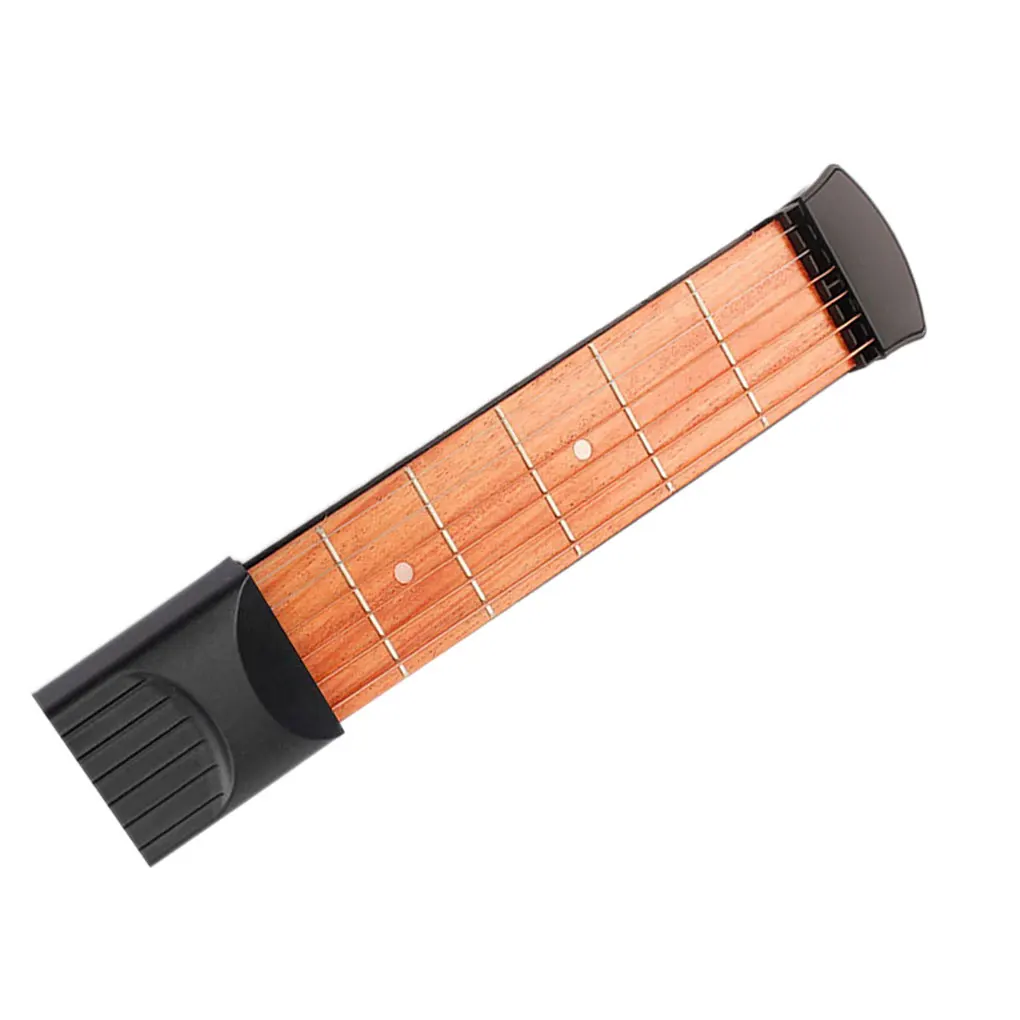 Pocket Acoustic Guitar Practice Tool 6 String Fingerboard 6 Fret Chord Trainer Portable Beginners Guitar Lover