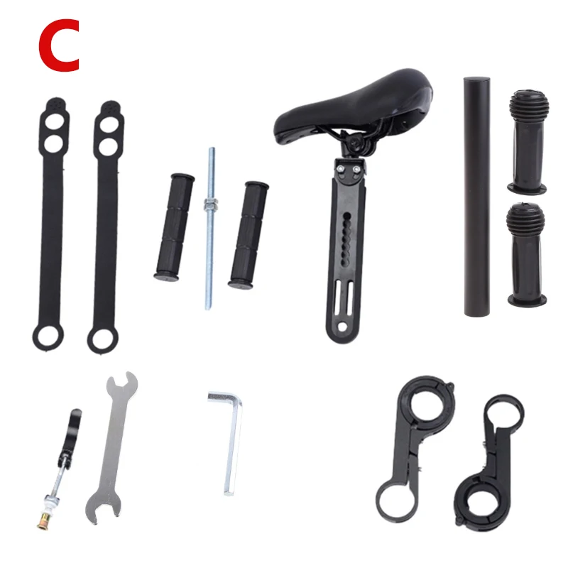 Kids Bike Seat w/Handlebar Attachment, Detachable Front Mounted Child Bicycle Seats w/ Foot Pedals ,for All MTB
