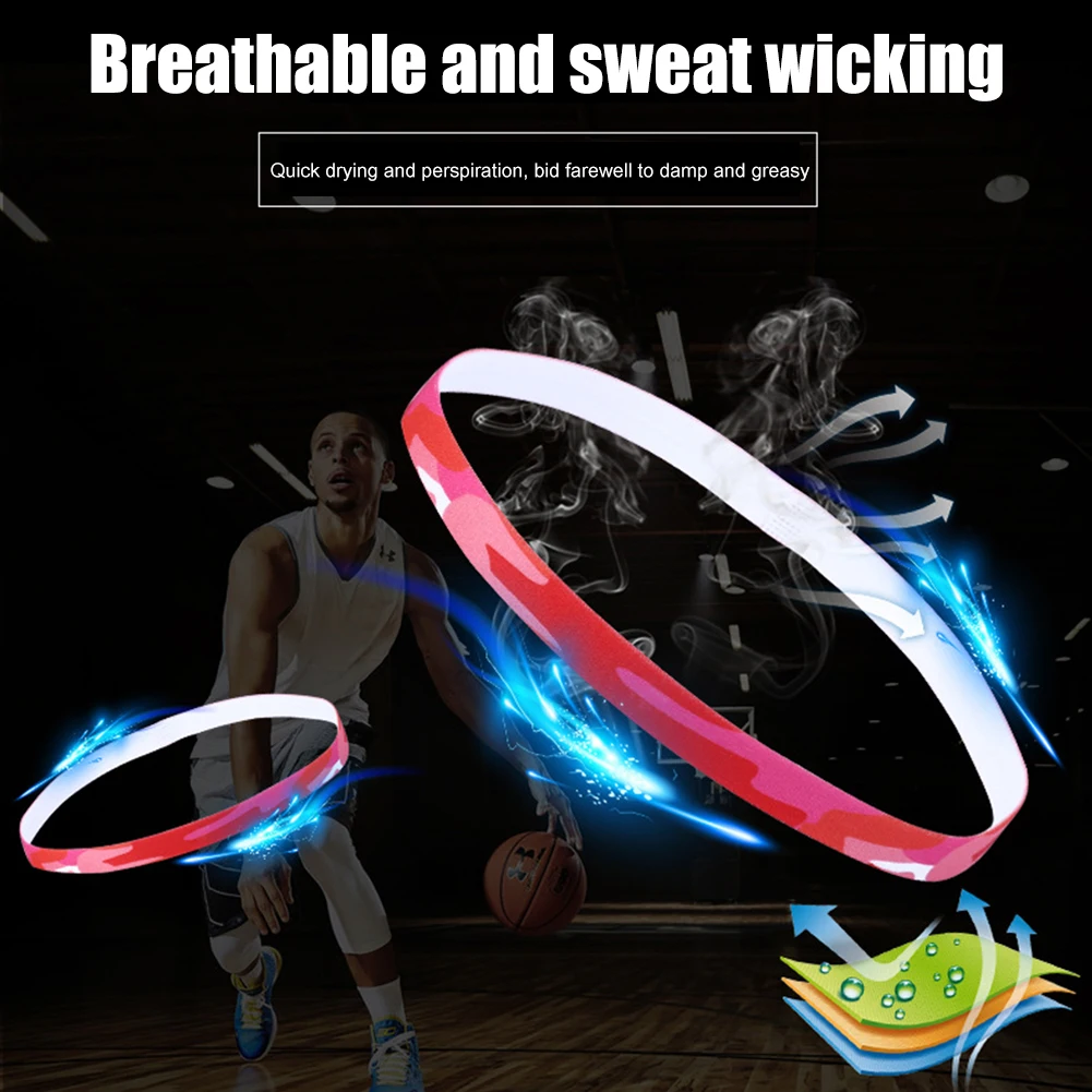 hot sale Women Men Yoga Hair Bands Sports Headband Anti-slip Running Elastic Sweatband Jogging Workout Hair Accessories