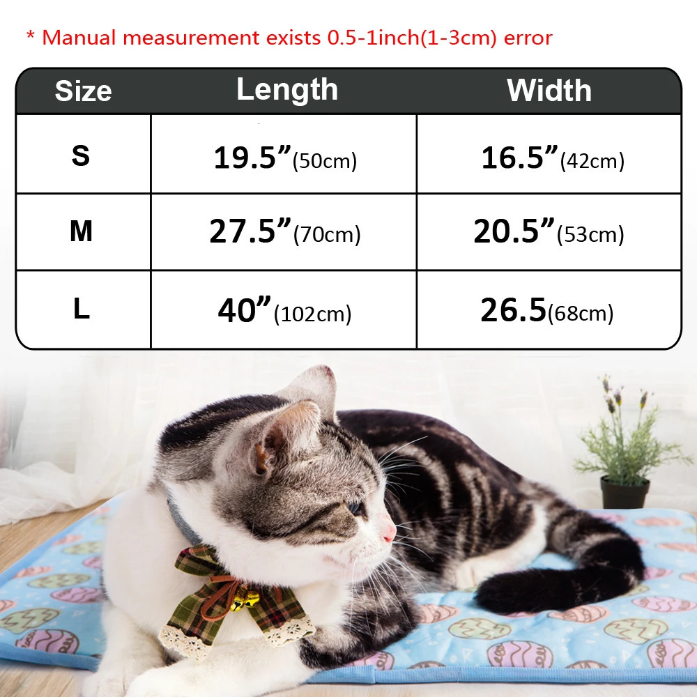 Super Cool Dog Cushion Cooling Summer Pet Ice Cushion Dog Cushion Cat Sleep Cool Bed Small Medium Large Dog S M L 240507