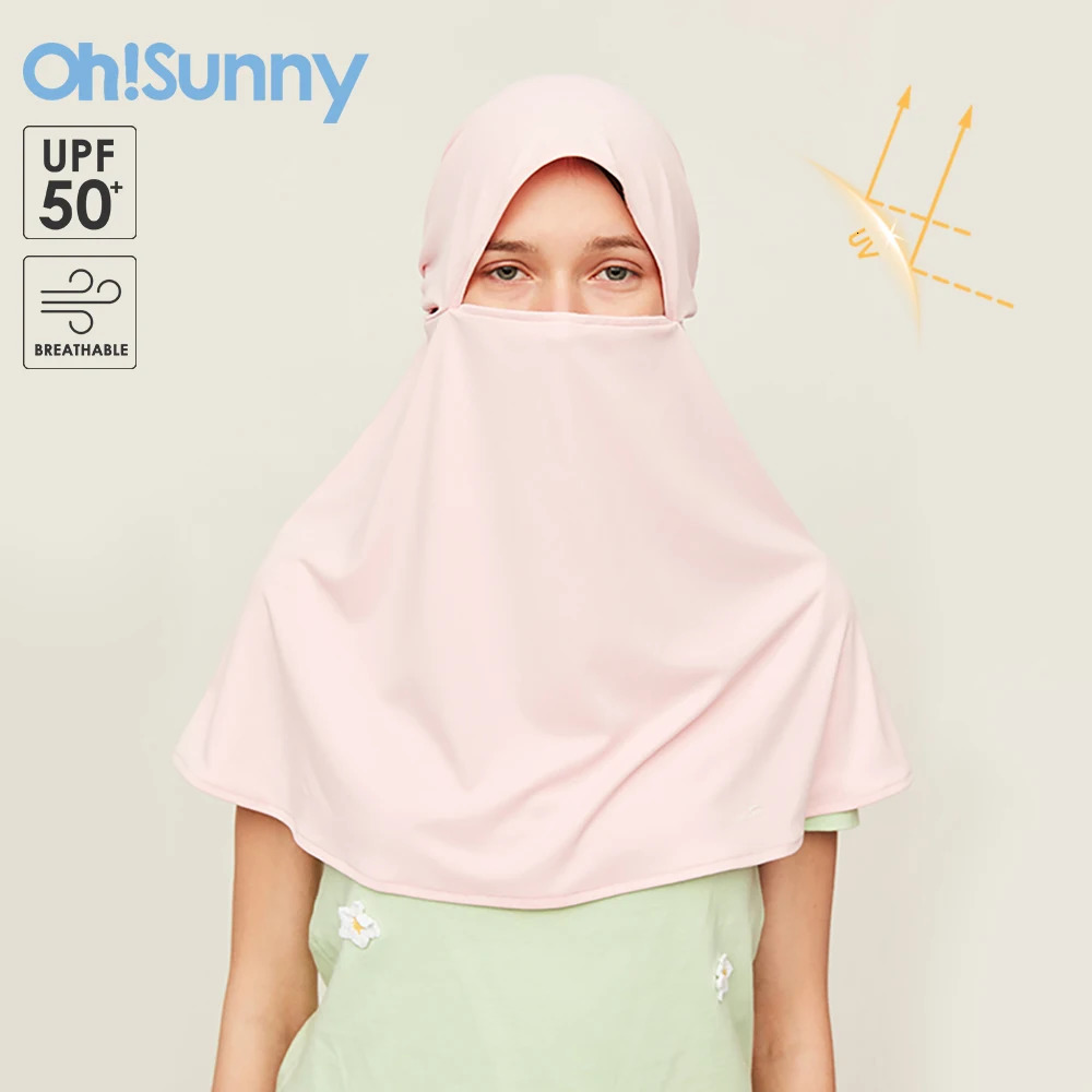 Ohsunny Summer Head Cover UV Protective Beanie Women Neck Face Full Protection Balaclava Hat Facial Shield for Cycling 240528