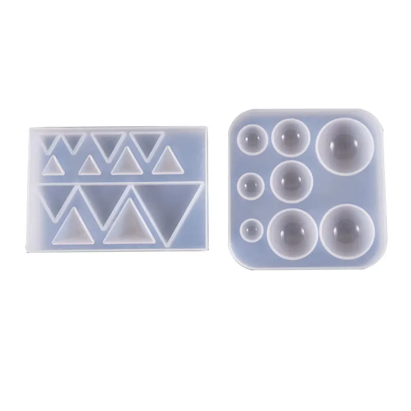 Cute beads Cube triangle Silicone Mold for jewelry making Resin jewelry tool UV epoxy resin molds decorative crafts