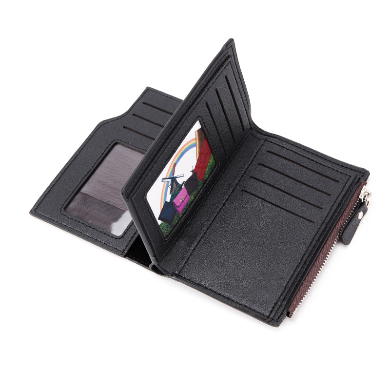 Designer men's high-end and fashionable new short wallet, classic retro multifunctional zipper bag, multiple card slots, ID card bag wholesale ma