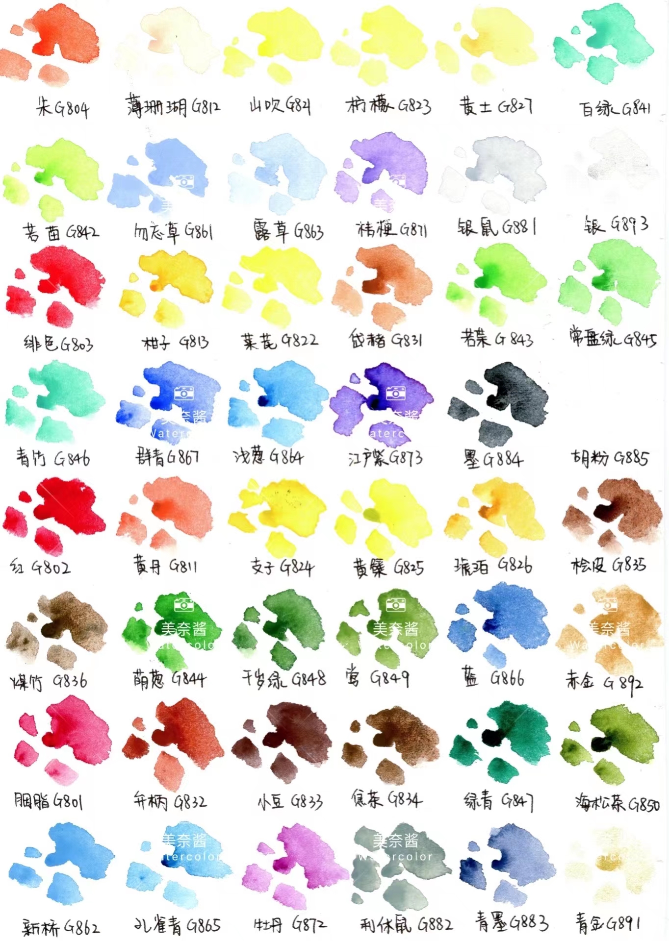 Original HOLBEIN artist gouache new ancient color four seasons watercolor paint sub-pack 48color 1ml 2ml painting art supplies
